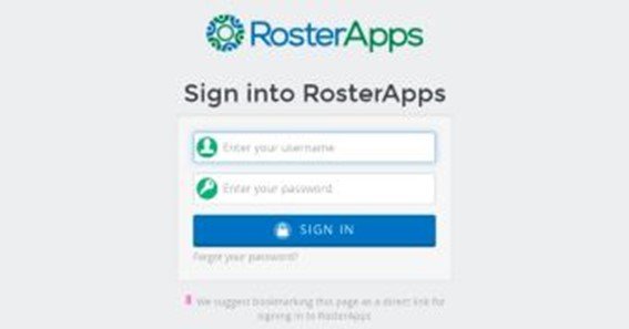 rosterapps login